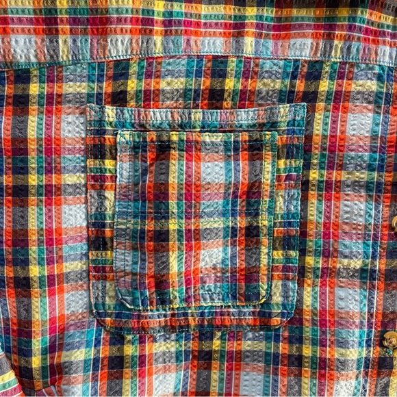 Urban Outfitters Oversized Bryce Plaid Longline Button Down Shirt Small - Picture 3 of 9